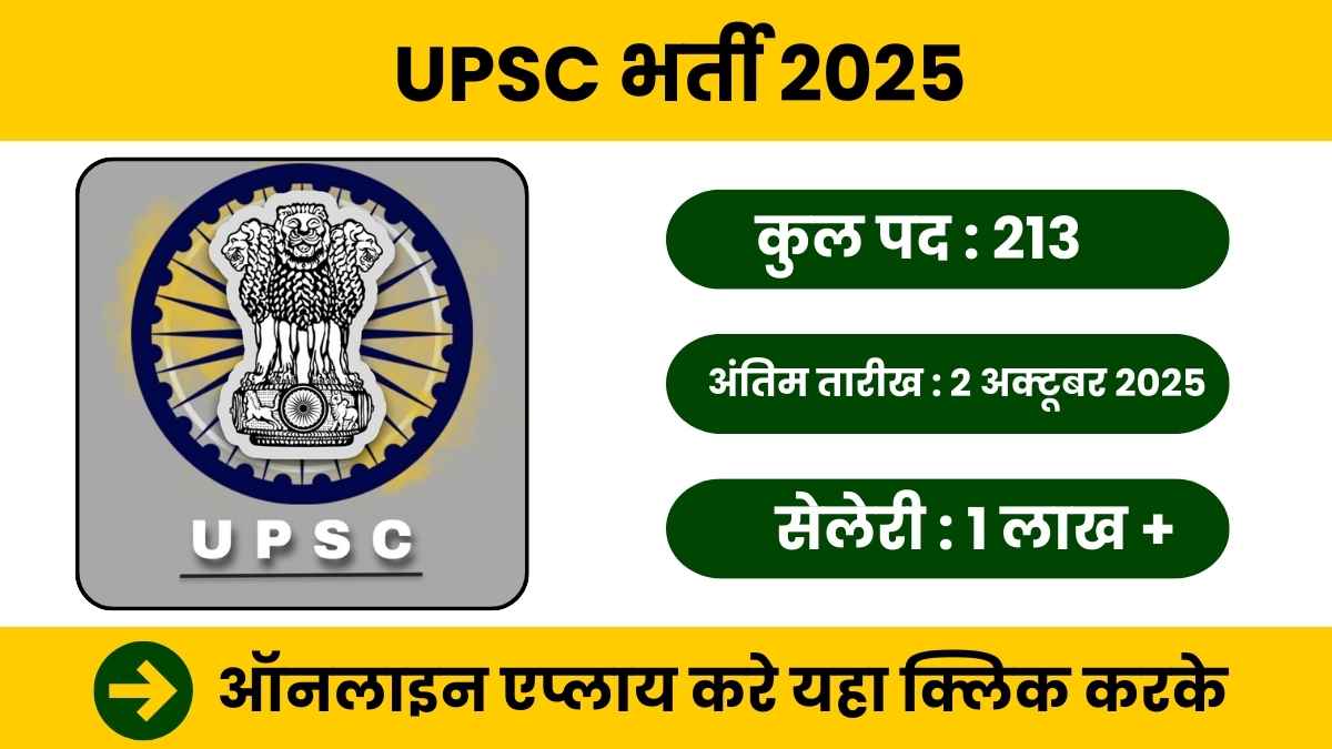 UPSC Recruitment 2025